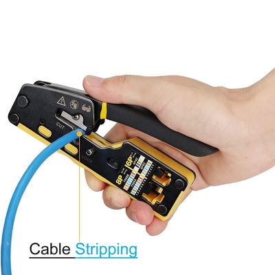 RJ45 Crimp Tool Pass Through Crimper Cutter for Cat6 Cat5 Cat5e 8P8C Modular Connector Ethernet All-in-one Wire tool