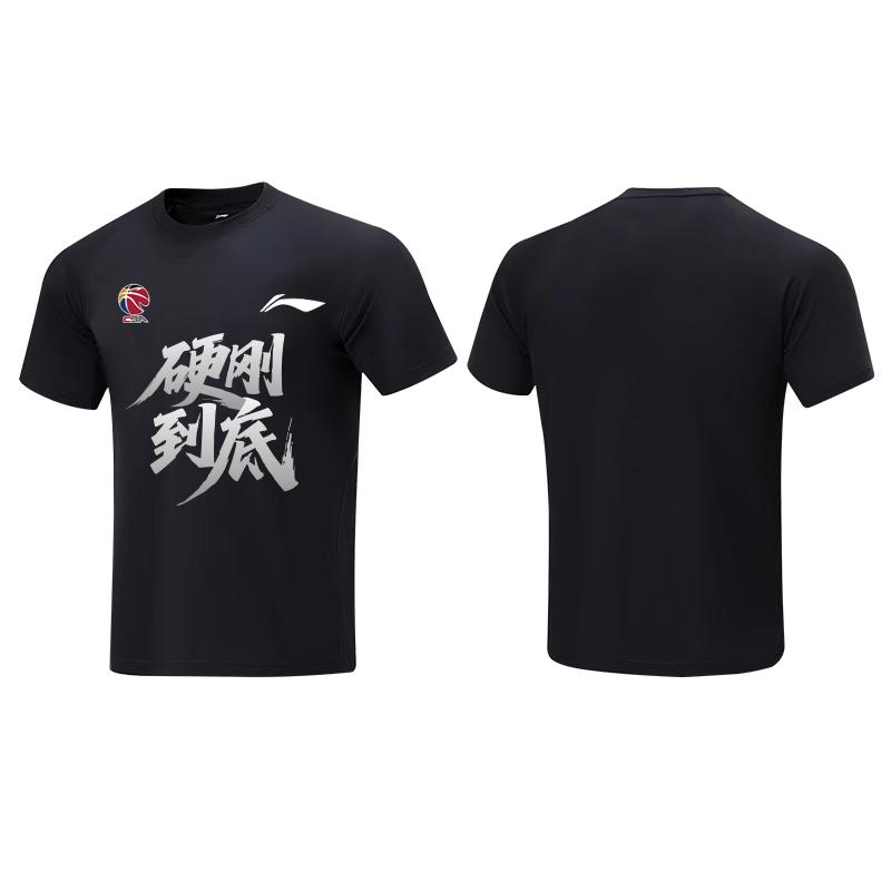 Li Ning T Shirts Unisex Black Crew Neck AHSVE61-1