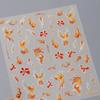 Magpie Branch Bird Peach Blossom Pink Flowers Petal Charming Blue Butterfly 5D Nail Art Sticker Soft Adhesive Manicure Decal DIY