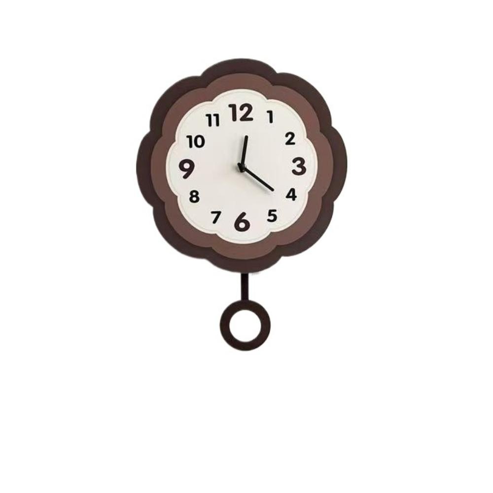 

French Vintage Style Clock,household Decorative Pendulum Wall Clock,creative Simple Quiet Room Wall-mounted Cream-colored Clock 32x44cm