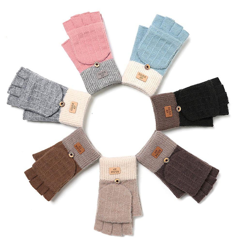 Verdickte Fingerhandschuhe Bildschirmberührbare Handschuhe Armschienen Lässige Winterhandschuhe für Damen Winter Warm