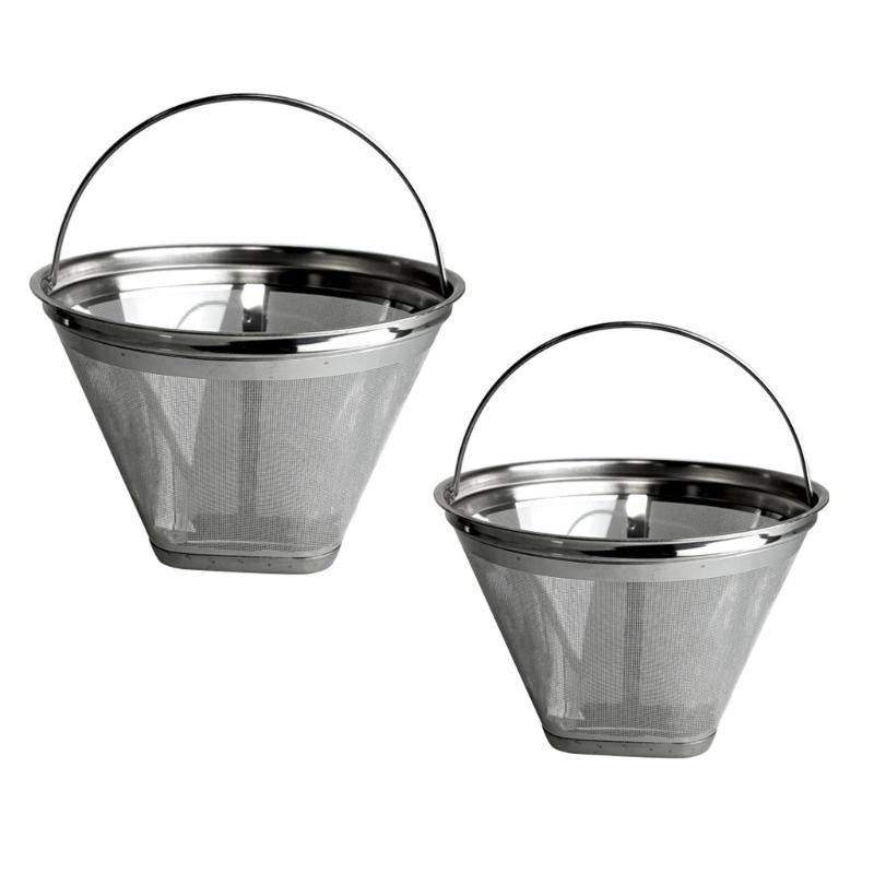 Stainless Steels Coffee Filter Fine Mesh Screen Reusable Cone Shape Strainer for Espresso Coffee Maker Machine Part