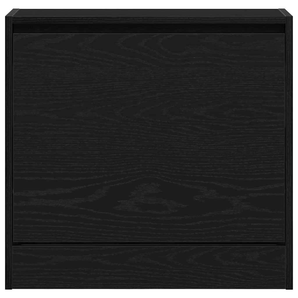 Shoe Cabinet Black Oak Effect 60 x 21 x 57 cm Particleboard