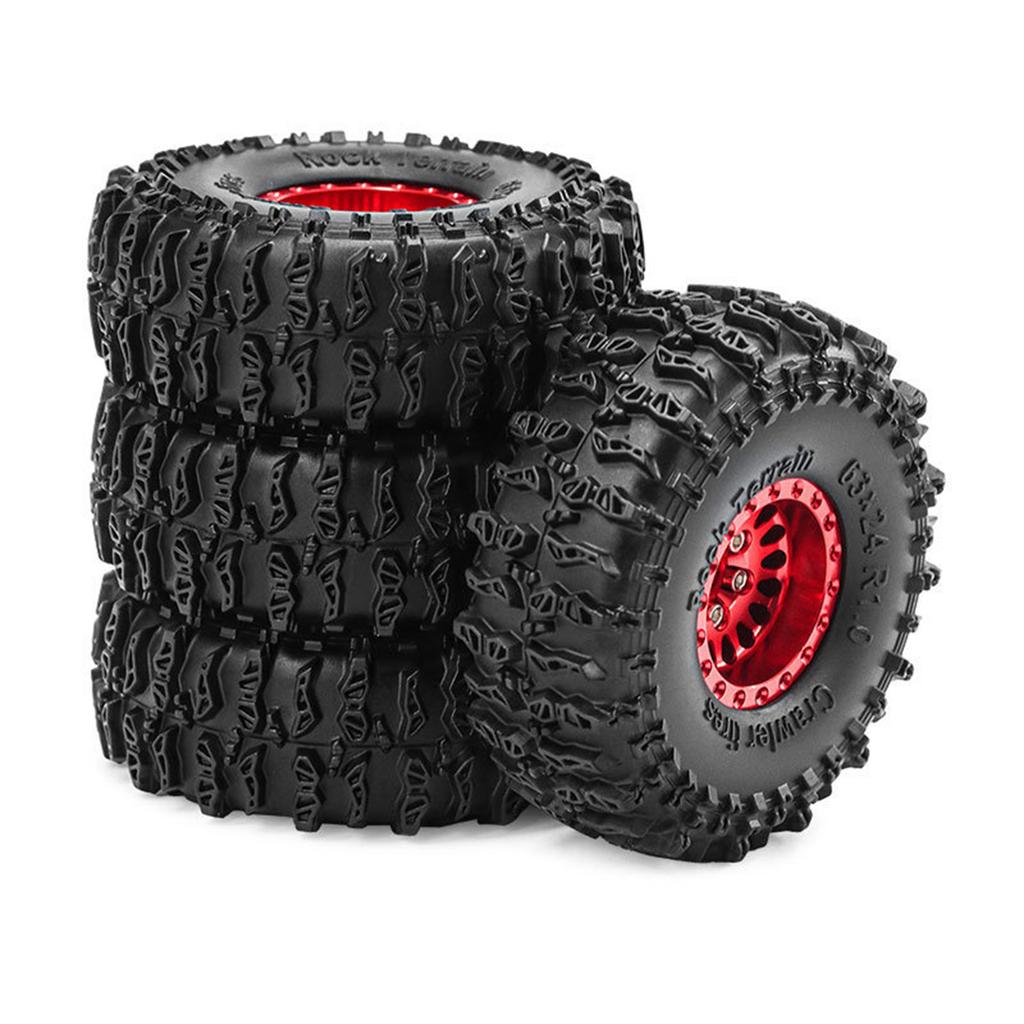 Remote Control Model Rubber Car Supplies Beadlock Wheel Mud Terrain Tires Set Wheel Tires Detachable Fine Car Parts