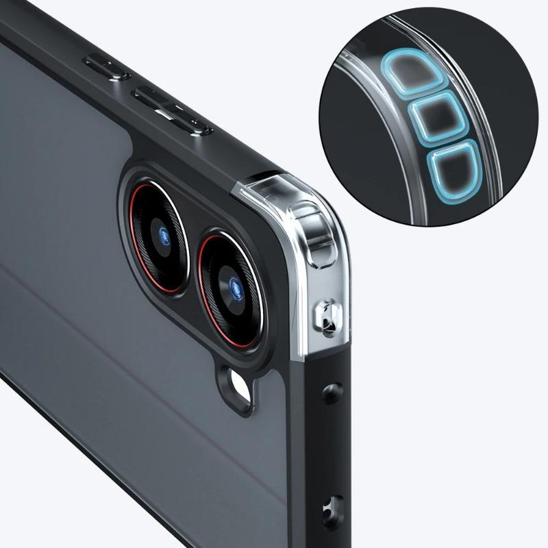 Luxury Armor Acrylic Case for OPPO Reno 13F 13 Pro Shockproof Airbags Matte Clear Hard Back Cover for Reno13 F 12 FS 12F Transparent Bumper Shell