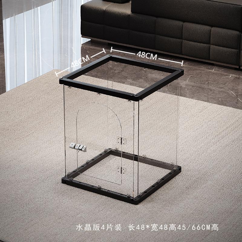

Acrylic transparent pet fence dog cage rabbit cage indoor small dog home jailbreak free combination 45CM high 3MM thick