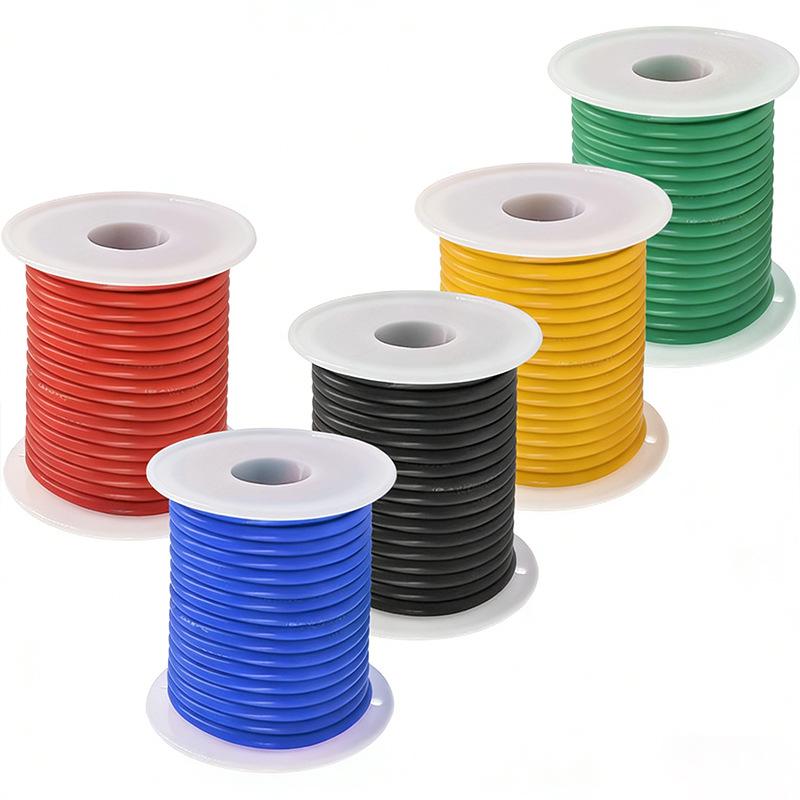 Ultra-Soft Silicone Wire, High/Low Temp Resistant, 30-14AWG for Robots, Drones, EVs