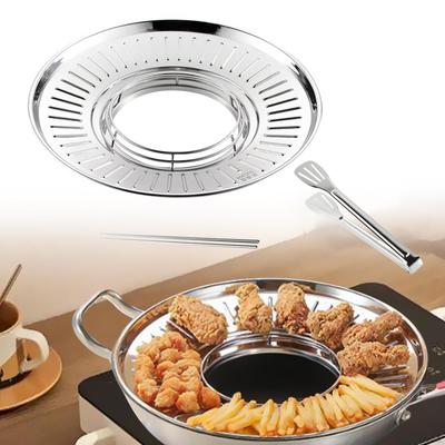 Oil Drain Pan Stainless Steel Kitchen Accessories Versatile Colander Drip Filter
