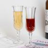 155ml/160ml Retro Engraved Cocktail Glass Beverage Cup Diamond Red Wine Glass Transparent Drinkware Champagne Sweet Wine Glasses