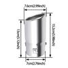 New exhaust tips pipes double thick liner stainless exhaust tail muffler throat universal car exterior parts auto accessories