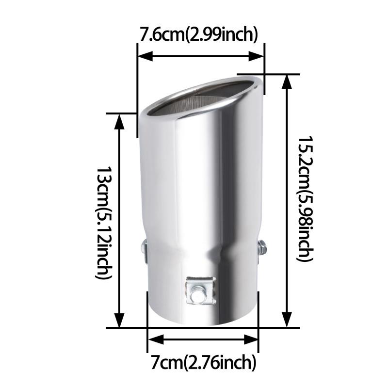 New exhaust tips pipes double thick liner stainless exhaust tail muffler throat universal car exterior parts auto accessories