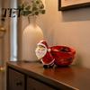Holiday Party Serving Bowl Santa Claus Candy Bowl, Resin Christmas Desktop Organizer, Decorative Fruit Dish, Gift for Family Creative Storage Tabletop