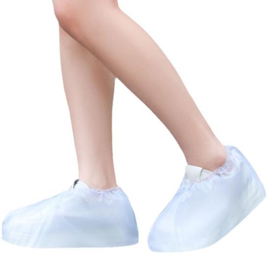 1 Pair Waterproof Rain Shoe Cover Non-Slip Reusable Slip-On Overshoes Men Women Travel Outdoor S белый