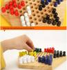 Children's Hexagonal Jump Checkers & Nine Men's Morris Wooden Puzzle Toy - Perfect Table Game Gift