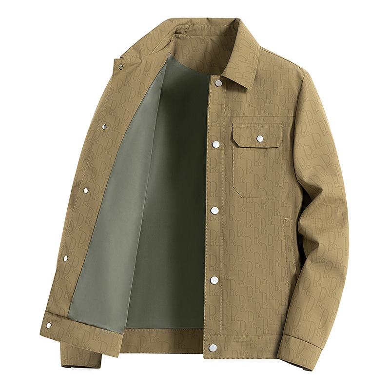 Men's Spring and Autumn New Trendy Lapel Work Jacket Men's Spring Casual Top