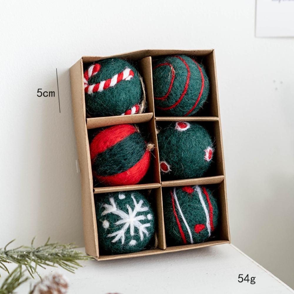 Fashion Plastic Felt Christmas Felt Ball 3CM 5CM Multicolor Christmas Ball Set Suspensable Christmas Tree Balls Party