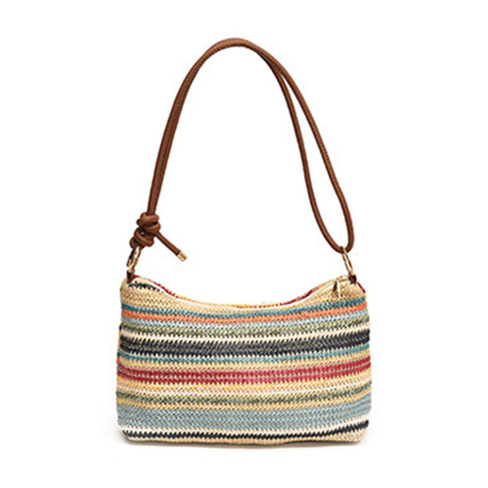 Boho Braided Shoulder Messenger Bag Large Capacity Fashion Casual Shoulder Bag High-quality Ethnic Style Simple Bag