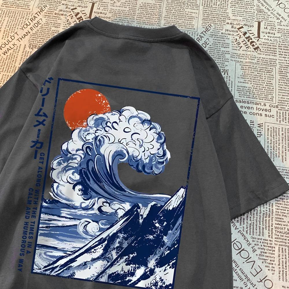 Japanese Style Limited To Getting Along In A Calm and Humorous Way Tshirt Mens Short Sleeved Hiphop Tshirt Casual Soft Top