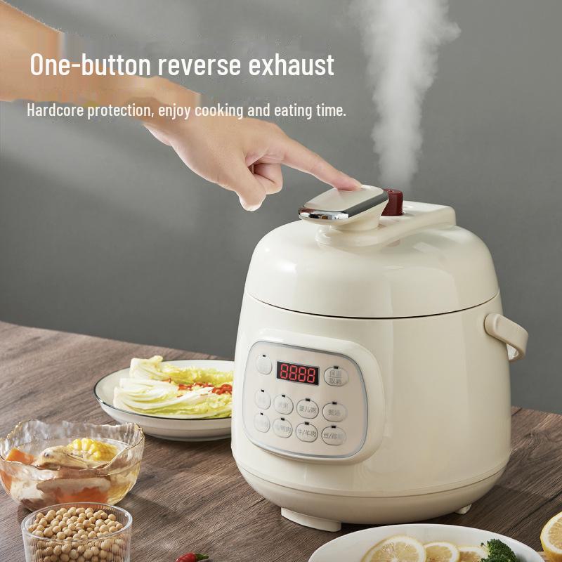 Miniaturowy szybkowar elektryczny Hemisphere 2,5 l, stal nierdzewna 304, dla 3 osób, wielofunkcyjny, kompaktowy rozmiar.