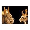 Lion Family Crown Print Canvas Painting Gallery Grade Wall Decor Posters Abstract Animal Autograph Black and White Pictures Gift