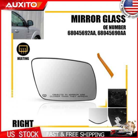 For Dodge Journey 2009- Right Side Heated Mirror Glass Complete 68045690AA
