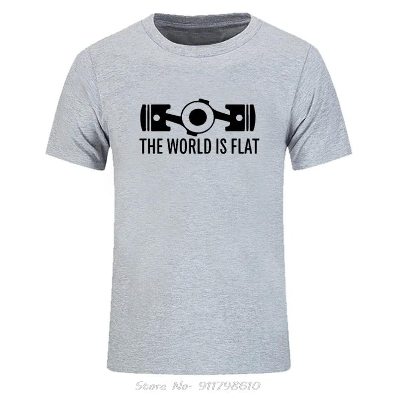 New Summer The World Is Flat Engine T Shirt Short Sleeve Custom T-shirt Style Men O-neck Cotton TShirt Fashion Streetwear Tees