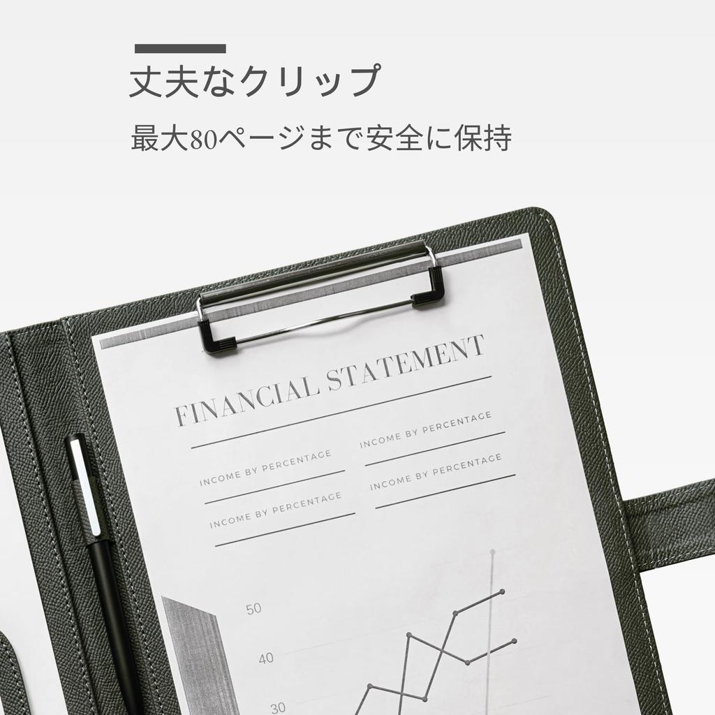 A4 Binder Clipboard Folder, Bi-fold PU Conference Pad Clip File, Desk Pad Signature Folder, A4 Document Folder, Contract Signing Only, Office Supplies
