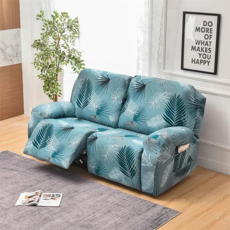 1/2/3 Seater Recliner Sofa Cover Stretch Chair Covers Elastic Sofa Slipcovers for Living Room Armchair Furniture Protector