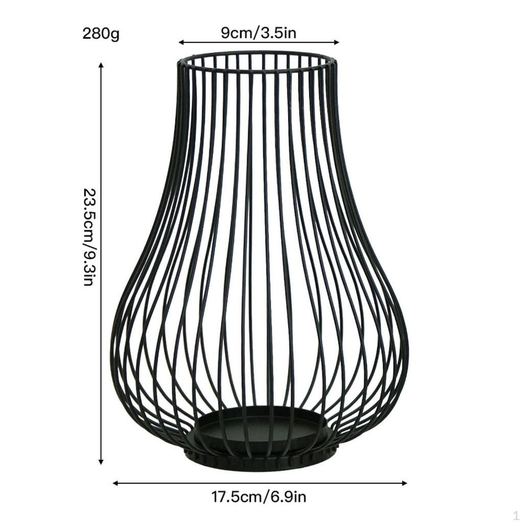 Decorative Wire Candle Holder | Tabletop, Pumpkin Holder, for Dining Table S