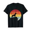Funny Retro Rock and Silhouette of a French Bulldog T Shirt Vintage Washed Comfortable Versatile Top For Everyday Wear Stylish