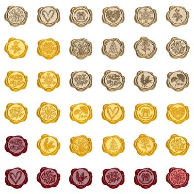 10 Pièces Autocollants Scellés pour Enveloppe 28mm Autocollants de Scellage pour Enveloppe, Invitation de Mariage Carte de Noël Scrapbooking
