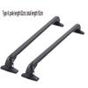 1 Par de Rack de Teto Universal para Veículo Carro Barra de Trilho Alumínio Preto Porta-bagagens com Trava Superior Barra Horizontal Estrutura Superior
