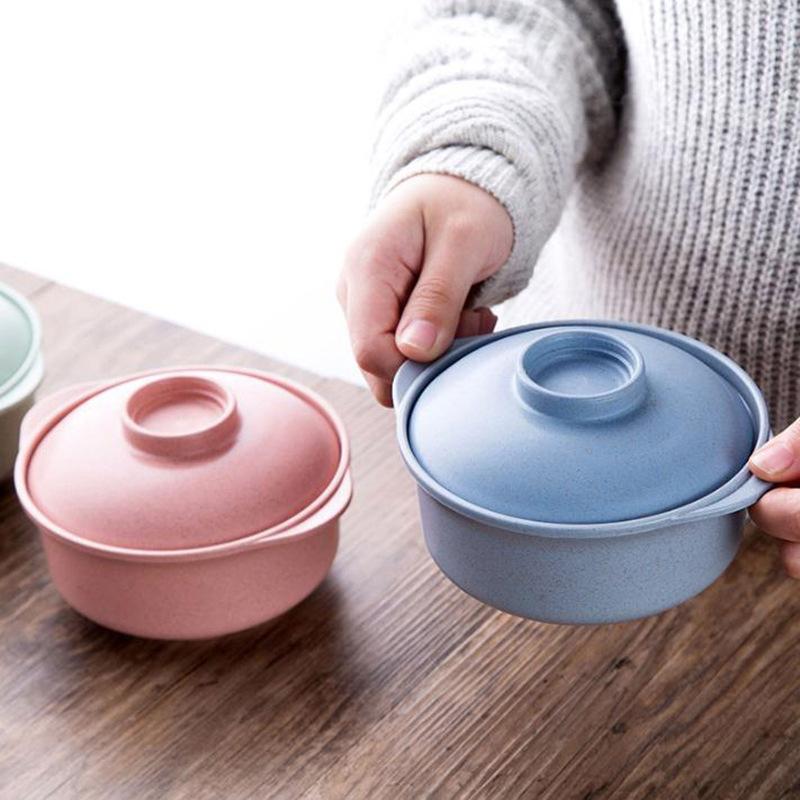 Instant Noodle Bowls With Lids Soup Hot Rice Bowls Students Food Container Healthy Tableware Bowl Tableware