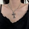 Unisex Minimalist Cross Pendant Necklace, Personalized Choker, High-End Clavicle Chain In Ins Style