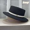 2026 Fine grass woven flat hat women's outing, British style topper women's beach vacation, versatile sun hat
