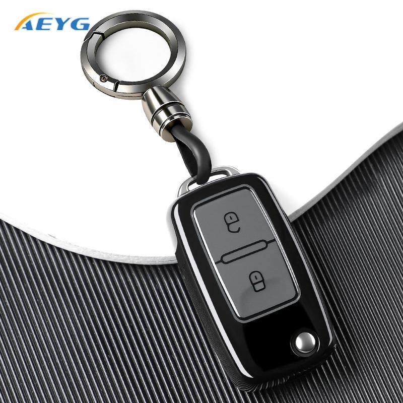Key Case Cover Holder Fob Keychain For Vw Volkswagen Polo Tiguan Passat B5 B6 B7 Golf 4 5 6 Mk6 Jetta Lavida For Skoda Octavia