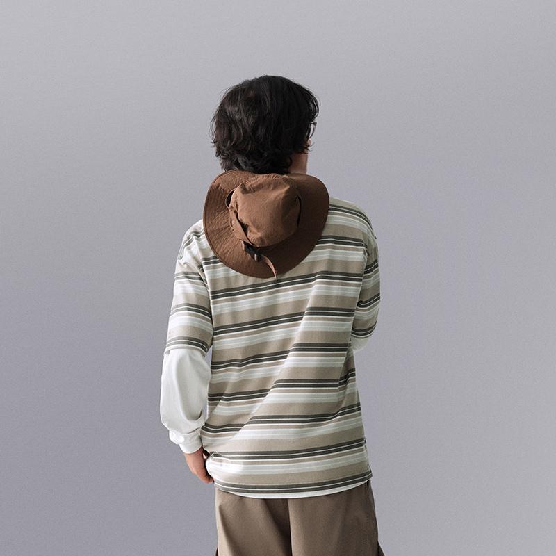 Li Ning CF Water Flow Full Print Striped Round Neck Loose Comfortable Cool Short Sleeve T-Shirt Men T-Shirts ATSU631-3