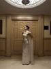 2026 New Style Sequined Strapless White Evening Gown with Shawl - Slimming & Elegant