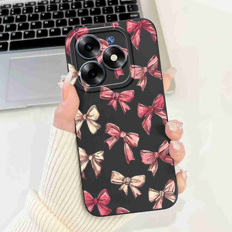 Pink Cat For Tecno Spark Go 2024 Cases BG6 Soft Silicone Cover For Tecno Spark 20 Spark20 SparkGo 2024 Casing Phone Case