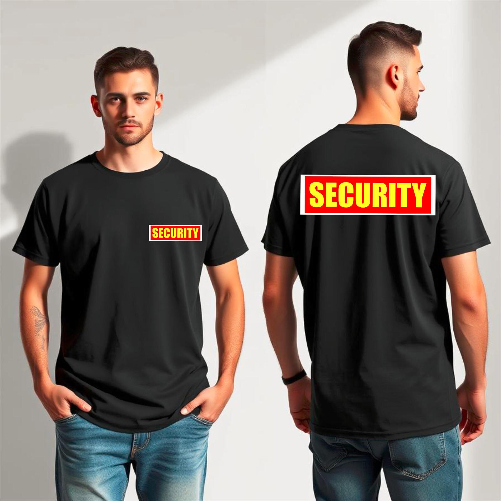Security T-Shirt Security Bodyguard Doorman Uniform Bouncer Workwear Unisex Tee XXXXL