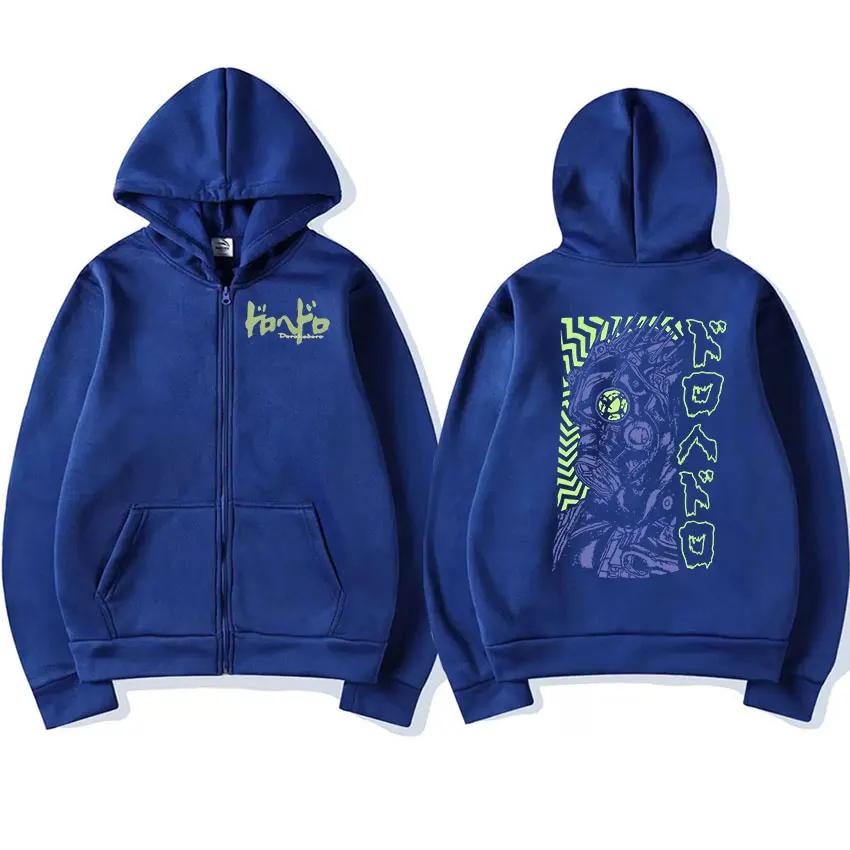 Anime Dorohedoro Kaiman Zip Up Hoodie Men's Casual Fashion Pullover Zipper Sweatshirt Unisex Jacket Oversized Hoodies Streetwear