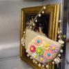 Spring and Summer Seaside Beach Vacation Straw Bag Niche Hand-woven Flower Pearl Shoulder Messenger Bag