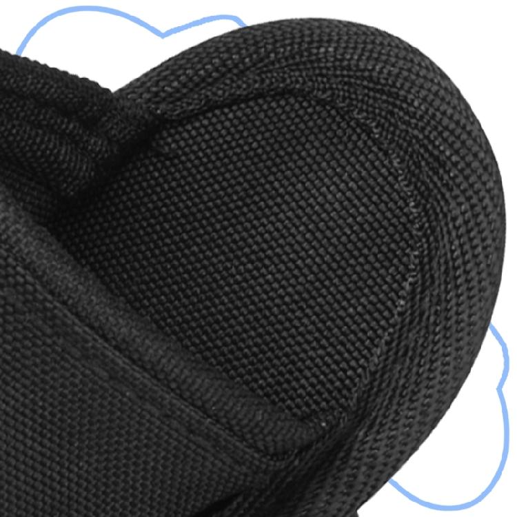 900D Nylon Mic Storage Pouch Microphone Organiser Bag with Broad Nonslip Bands and Shockproof Structure Black