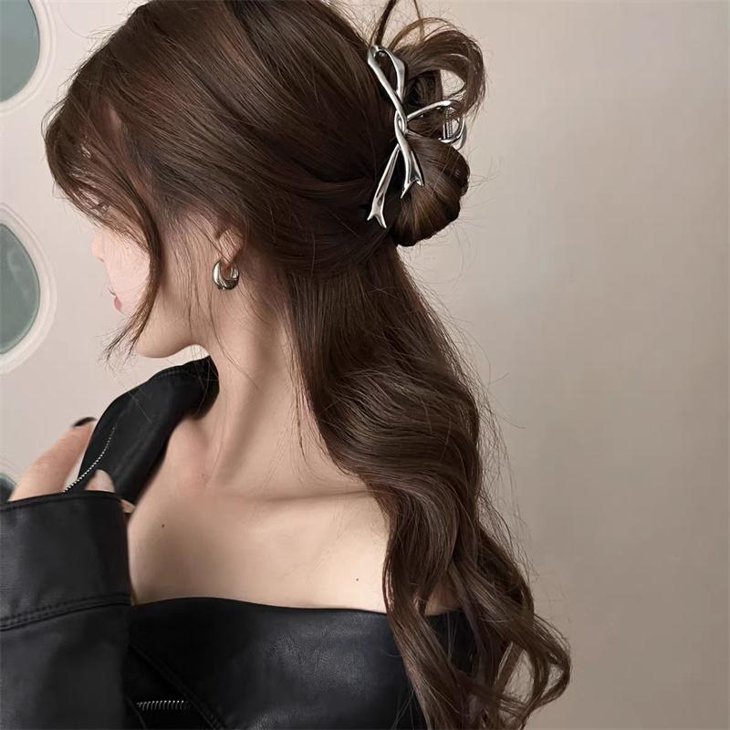 Fashion Unique Geometric Bowknot Hair Claw For Women Girls Elegant Hair Claw Ponytail Hairpin Hair Accessories Jewelry Gifts
