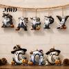 Creative Photo Prop Wall Decorations Halloween Letter Ornament, Spooky Hanging Wooden Alphabet Letters Pendant with Ghost Holiday Scenery for