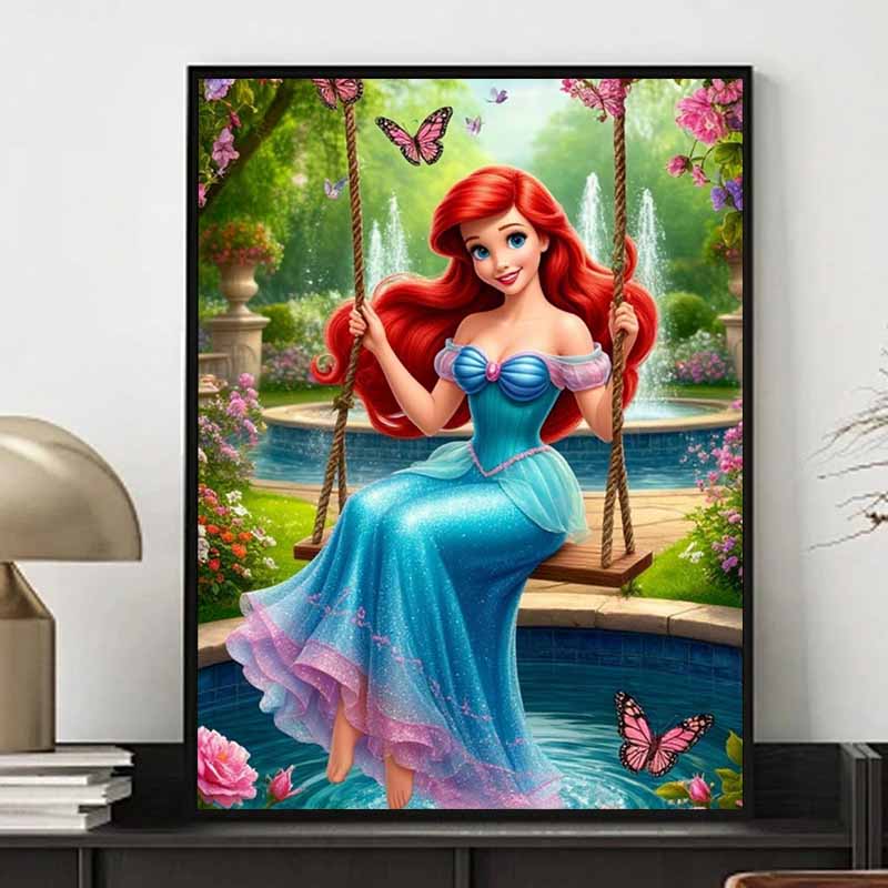 Disney 5D DIY Diamond Painting The Little Mermaid Ariel Embroidery Mosaic Cross Stitch Home Decor Gift Crafts