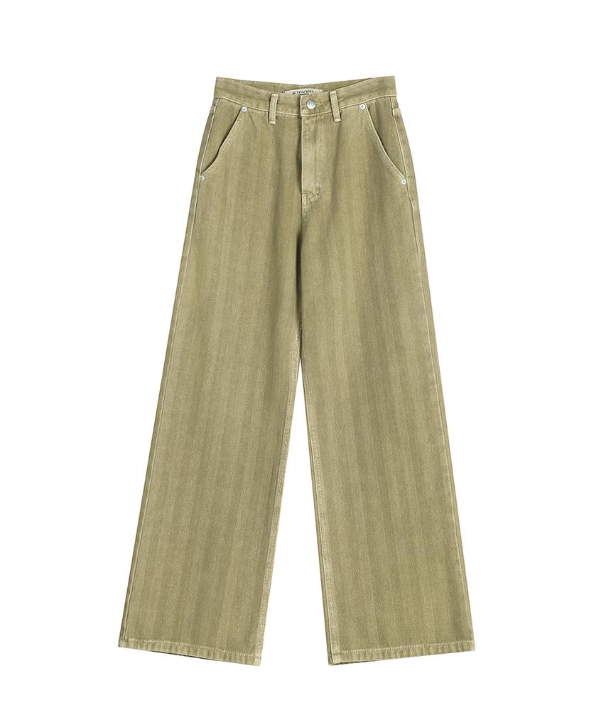 AVANDRESS Herringbone Wide Pants Beige