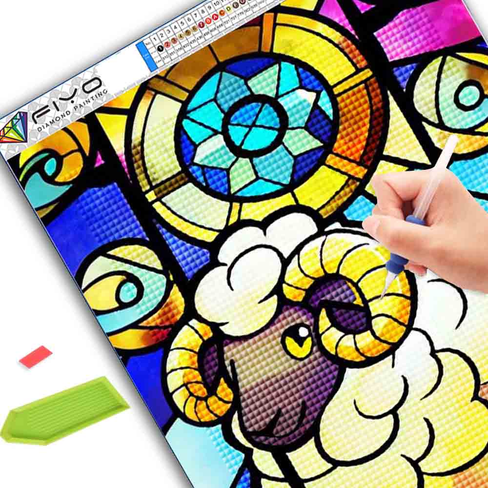 DIY Full Round Diamond Painting Cross Stitch 3D Cute Animal Home Decorative Art Scene Painting Diamond Painting 5d Diamond Art Painting