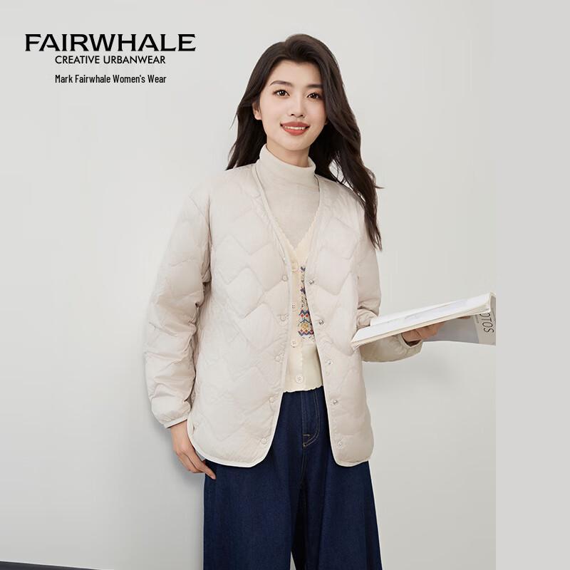 

Mark Fairwhale Women s V-Neck Diamond Quilted Lightweight Down Jacket M