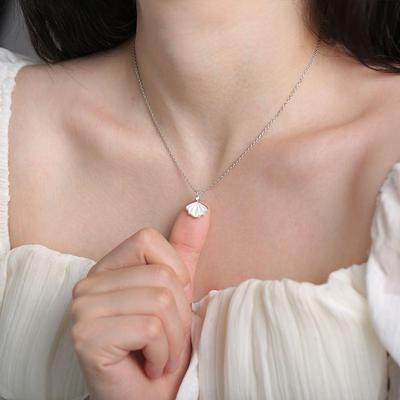 Women Wedding Neck Jewellery Simple Small Shell Shape Necklace For Couple Female Gothic Necklace Gift